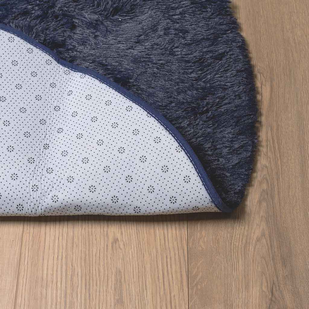 Shaggy Rug High Pile NAVARRA Navy 200x200 cm Polyester