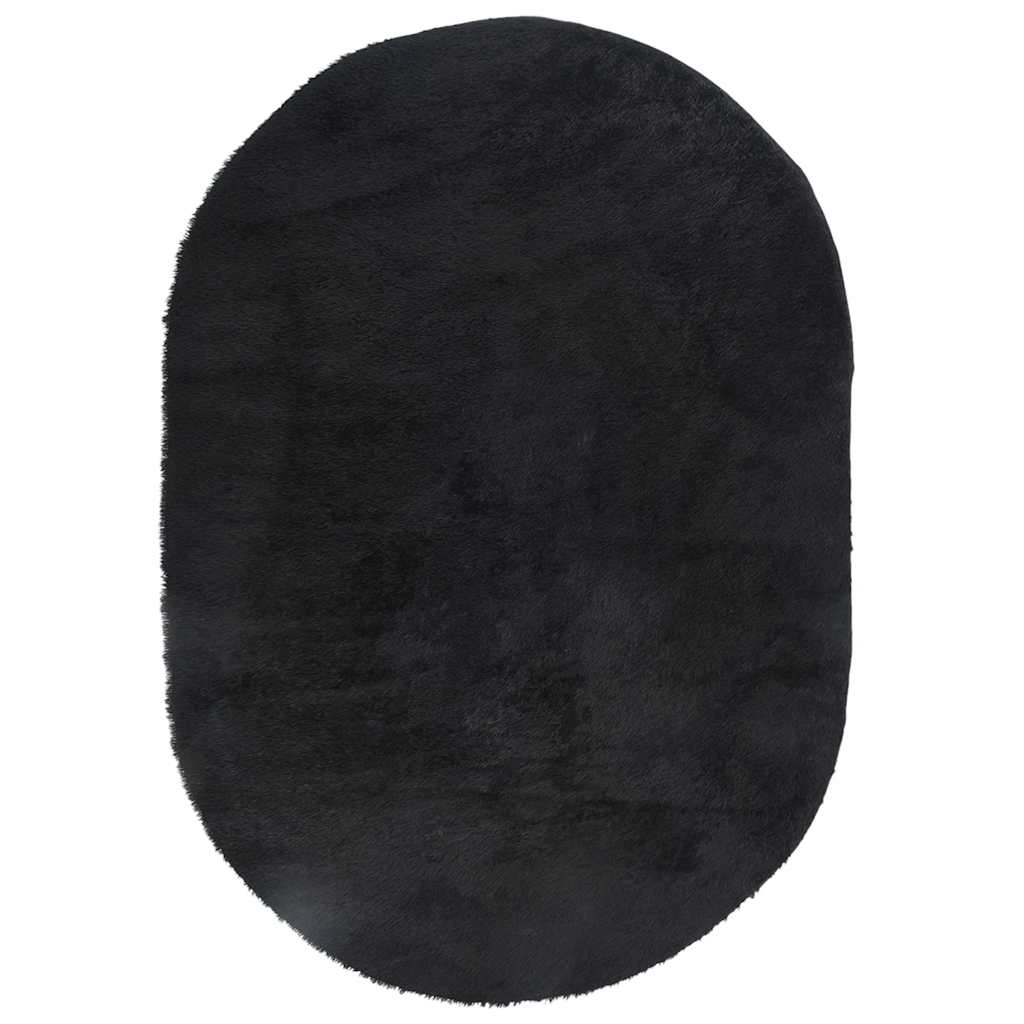 Shaggy Rug High Pile NAVARRA Black 300x200 cm Polyester