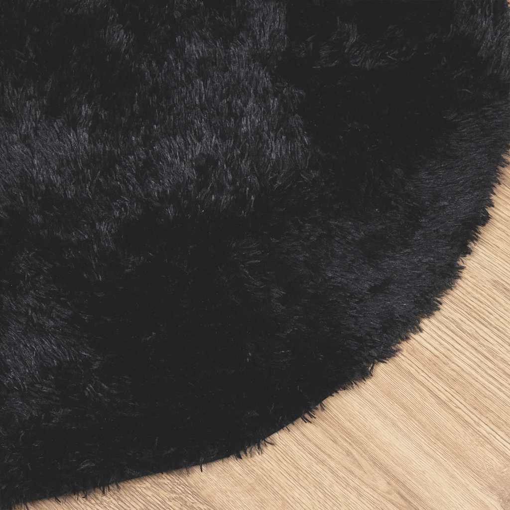 Shaggy Rug High Pile NAVARRA Black 300x200 cm Polyester