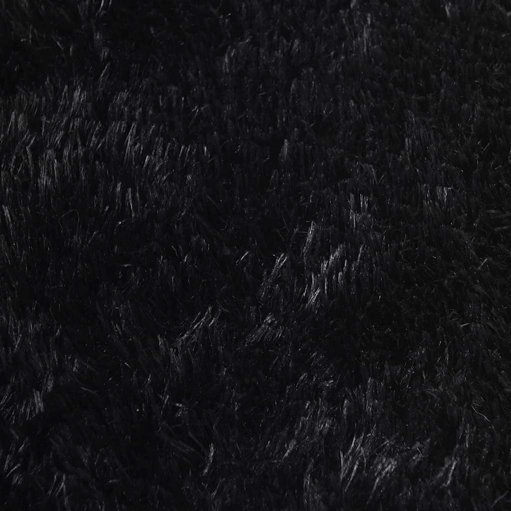 Shaggy Rug High Pile NAVARRA Black 300x200 cm Polyester