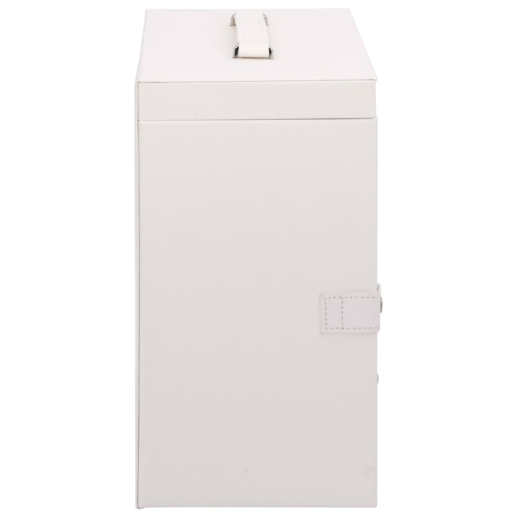 Jewellery Box 5-Layer with Mirror Lockable White