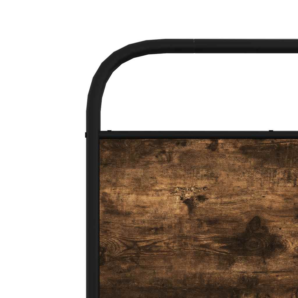 Bed Frame Without Mattress 107x203 cm Smoked Oak Engineered Wood