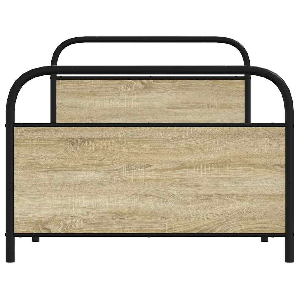 Bed Frame Without Mattress 100x190 cm Sonoma Oak Engineered Wood