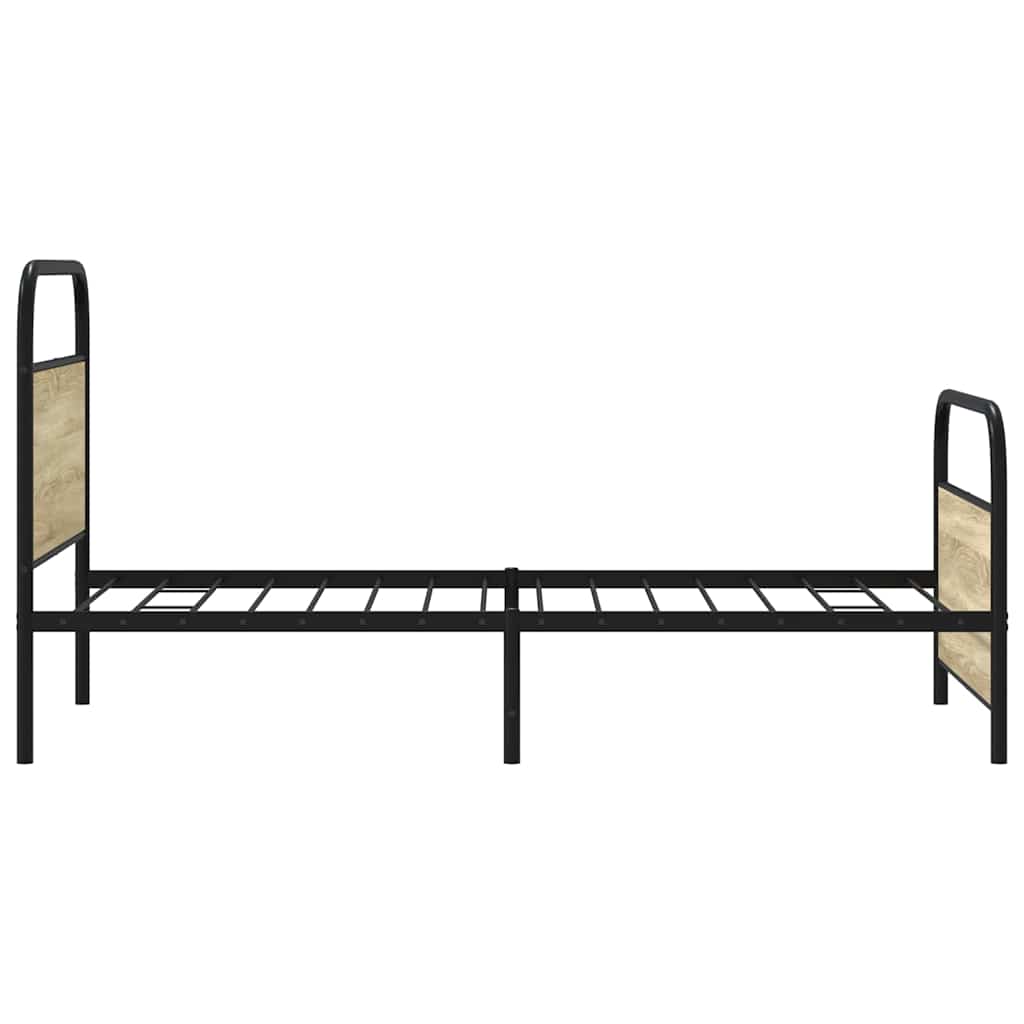 Bed Frame Without Mattress 100x190 cm Sonoma Oak Engineered Wood