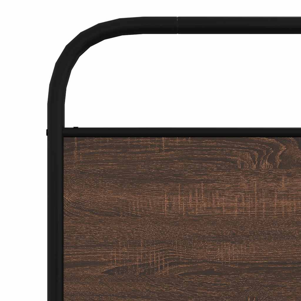 Bed Frame Without Mattress 100x200 cm Brown Oak Engineered Wood