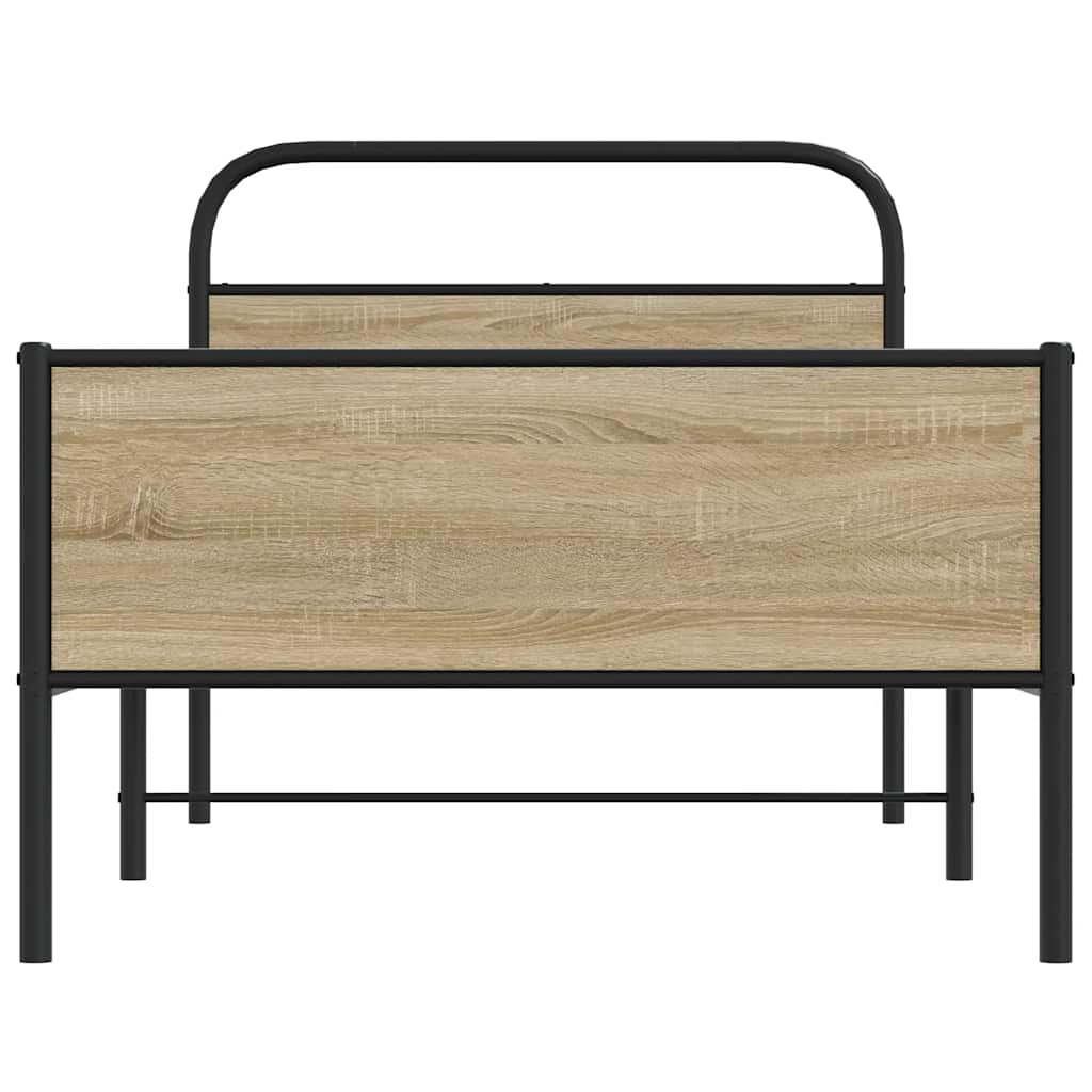 Bed Frame without Mattress 90x190 cm Sonoma Oak Engineered Wood
