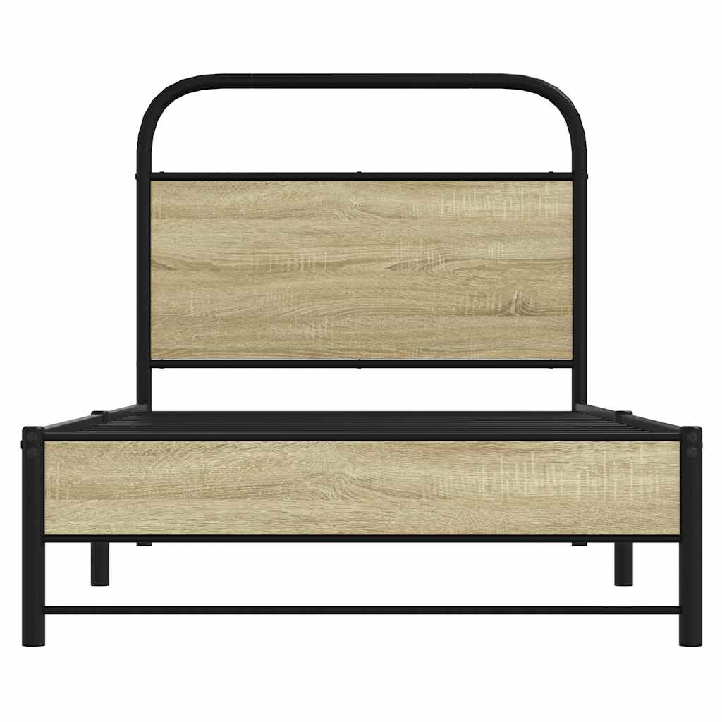 Bed Frame without Mattress 80x200 cm Sonoma Oak Engineered Wood