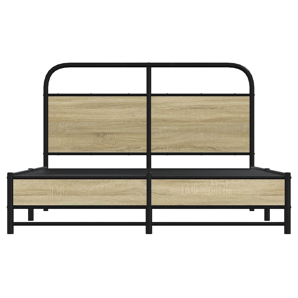 Bed Frame without Mattress 120x200 cm Sonoma Oak Engineered Wood