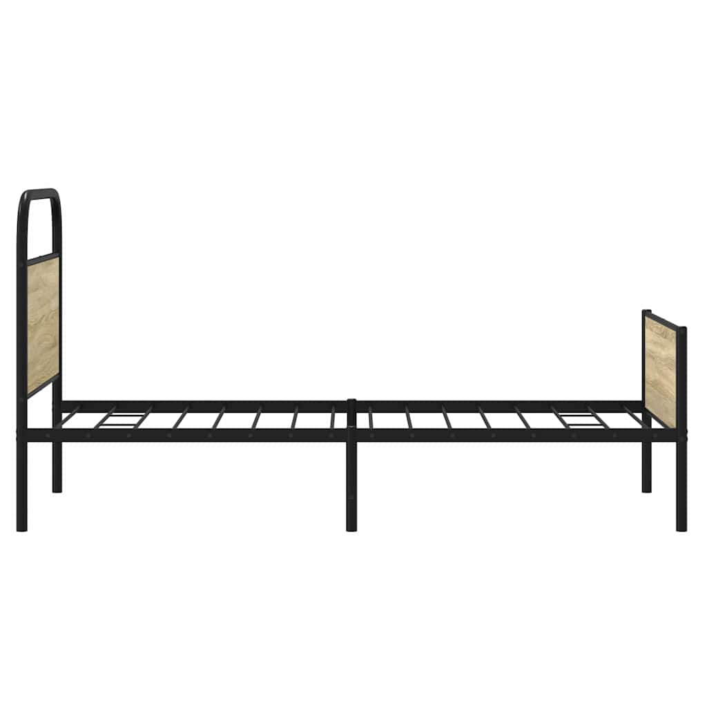 Bed Frame without Mattress 80x200 cm Sonoma Oak Engineered Wood