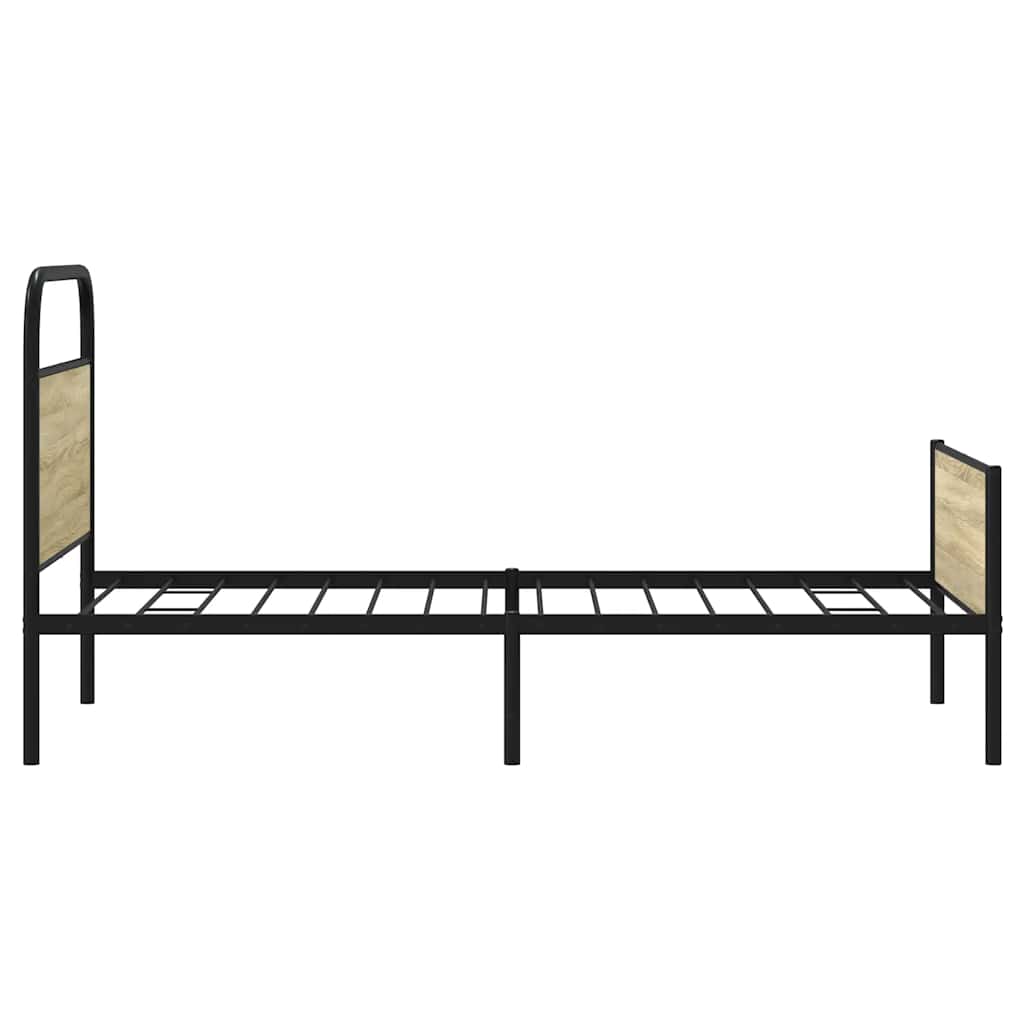 Bed Frame without Mattress 100x200 cm Sonoma Oak Engineered Wood