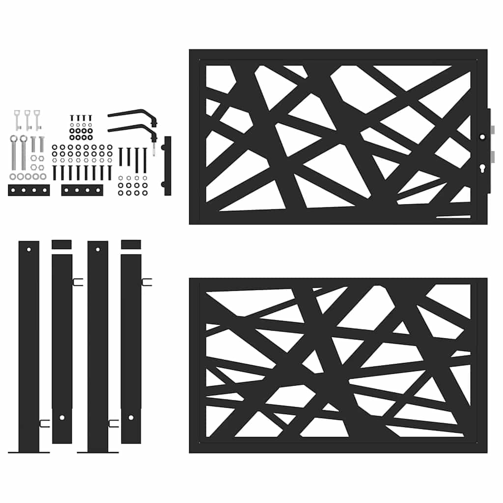 Garden Gate Black 105x106 cm Steel Light Design