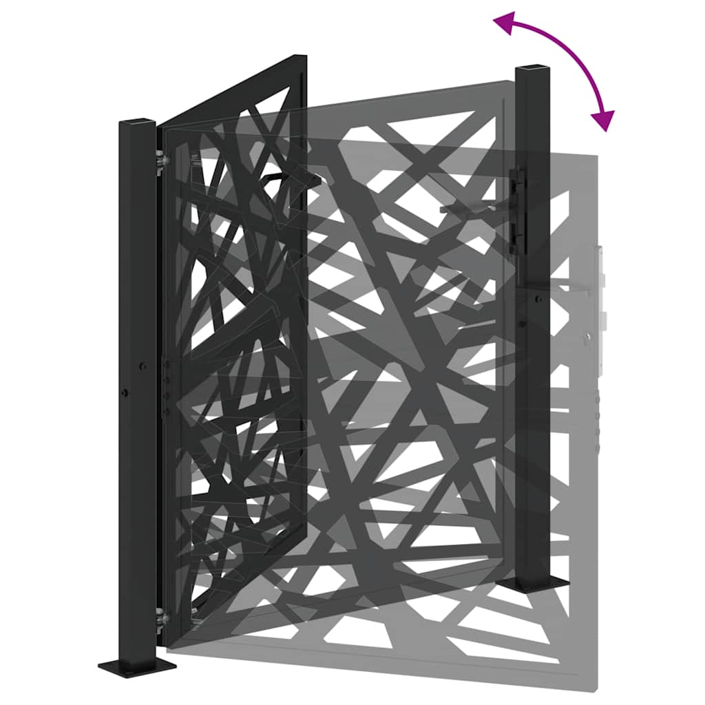 Garden Gate Black 105x106 cm Steel Light Design