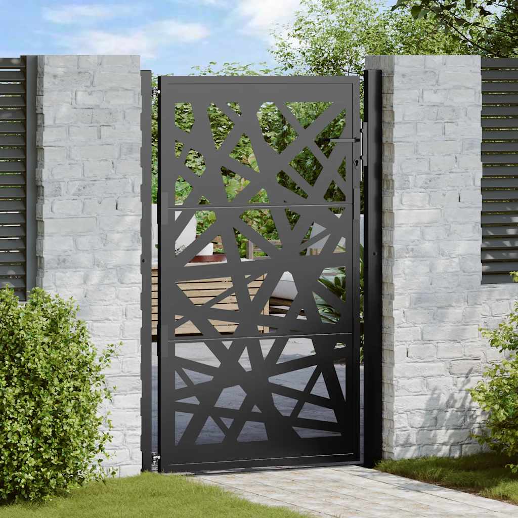 Garden Gate Black 105x155 cm Steel Light Design