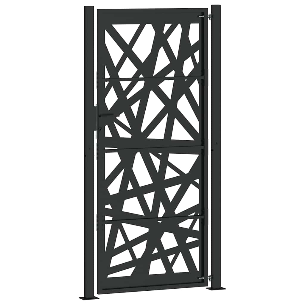 Garden Gate Black 105x205 cm Steel Light Design