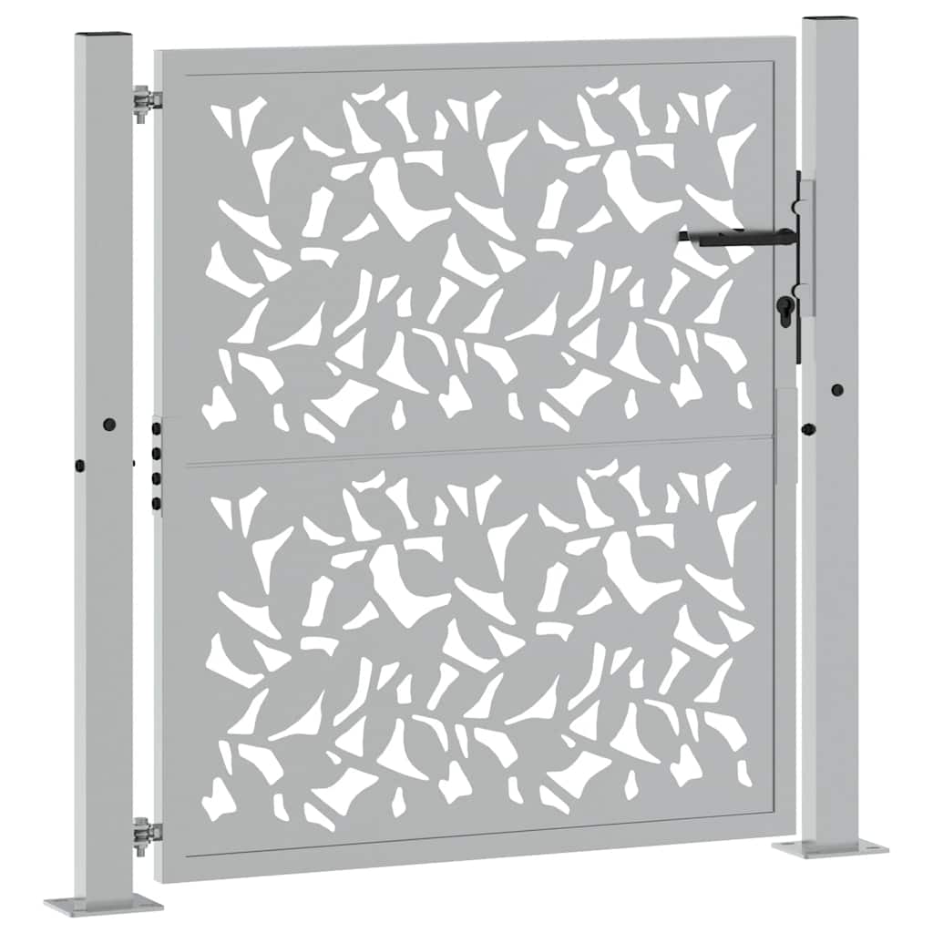 Garden Gate 105x105 cm Weathering Steel Leaf Design