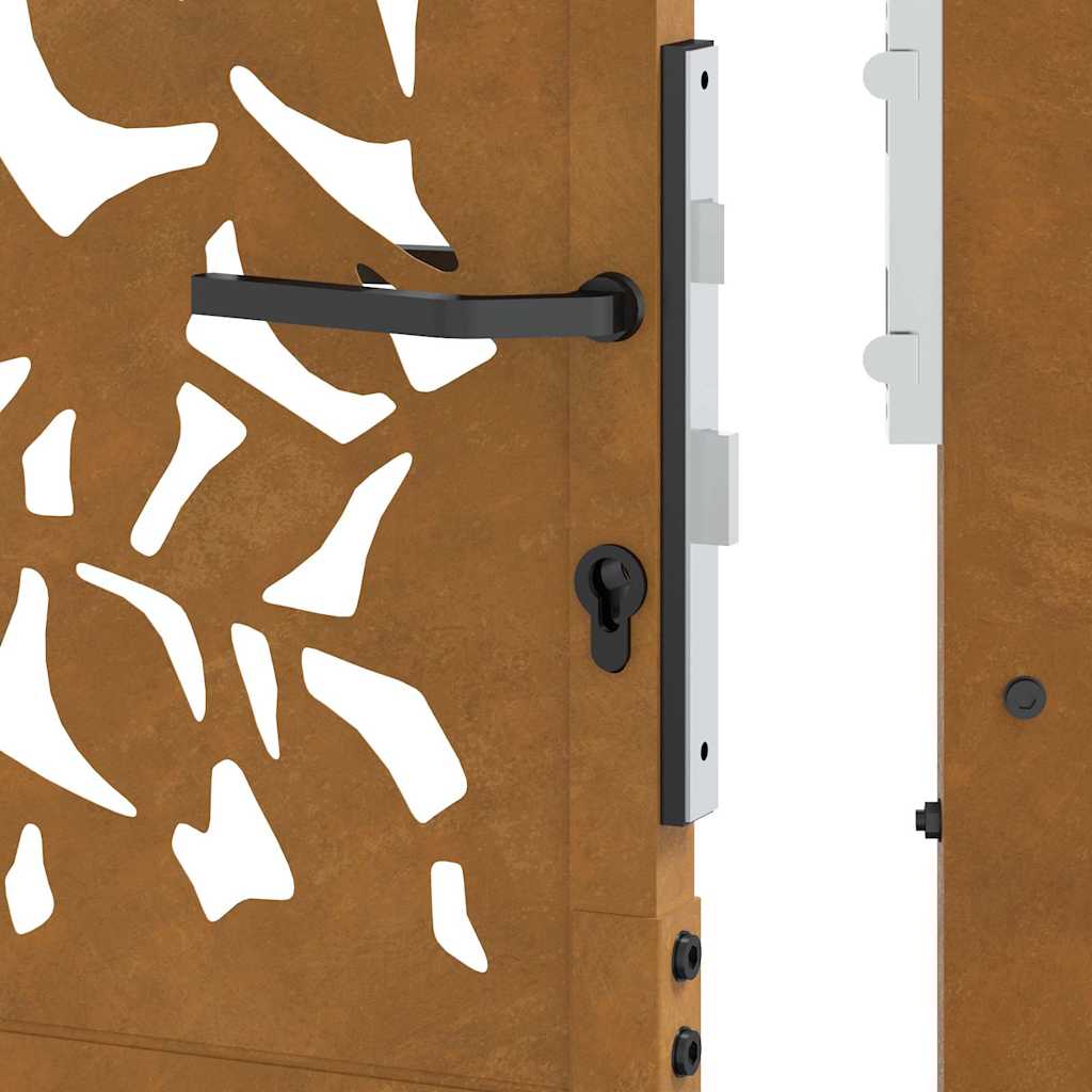 Garden Gate 105x105 cm Weathering Steel Leaf Design