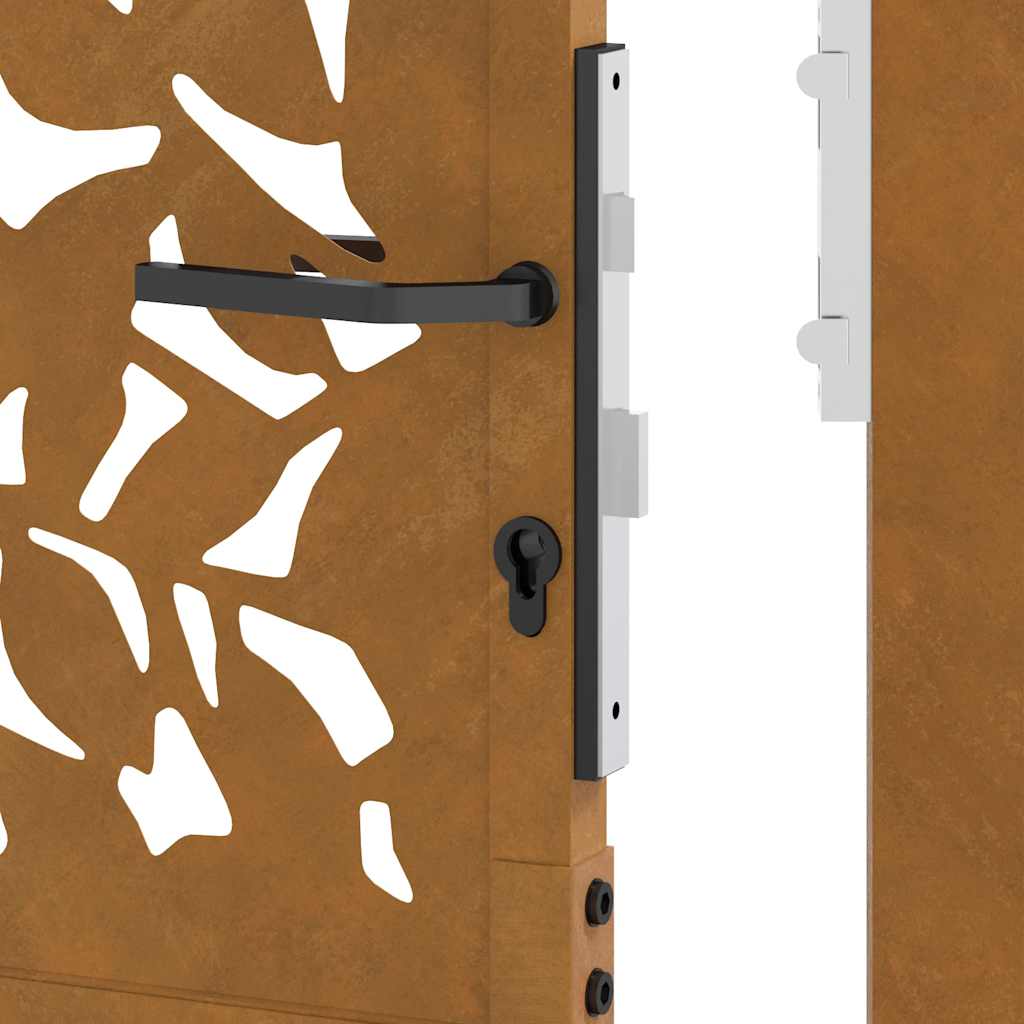 Garden Gate 105x155 cm Weathering Steel Leaf Design