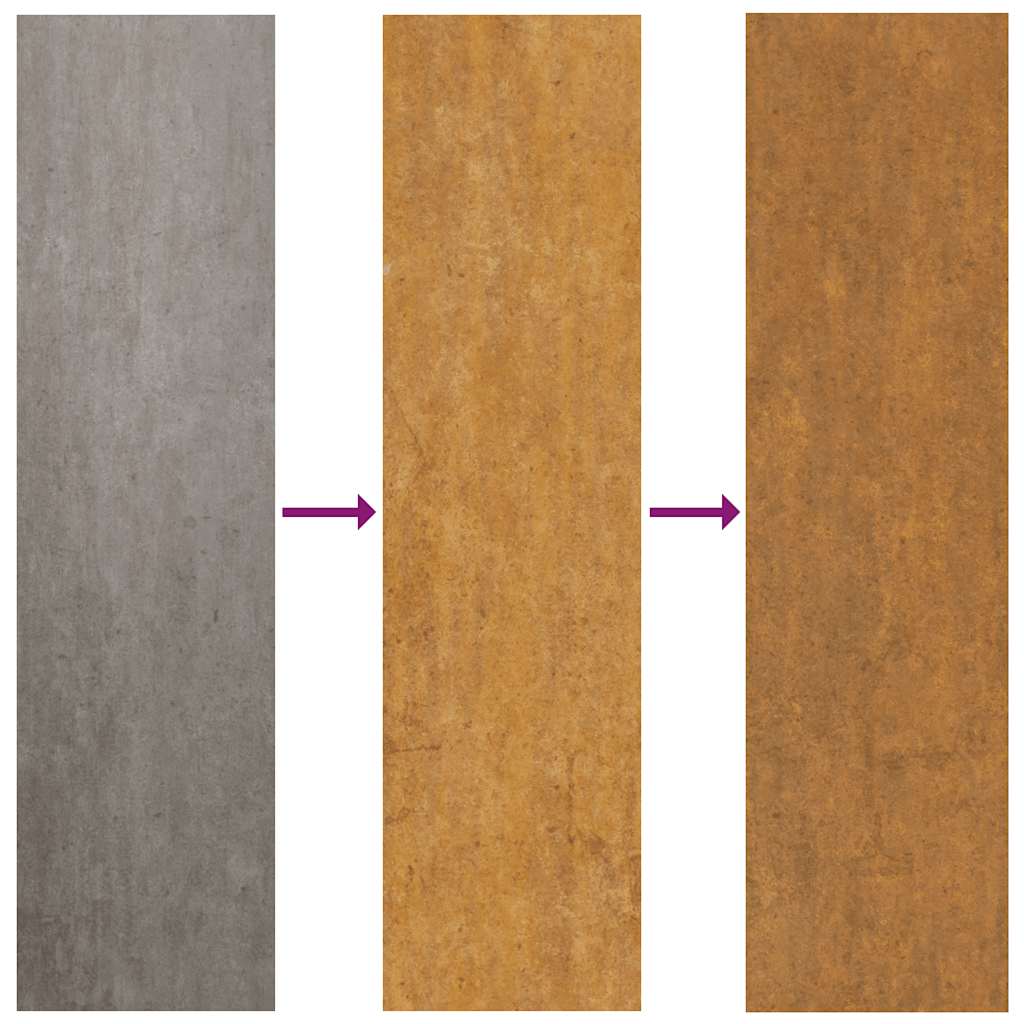 Garden Gate 105x180 cm Weathering Steel Leaf Design