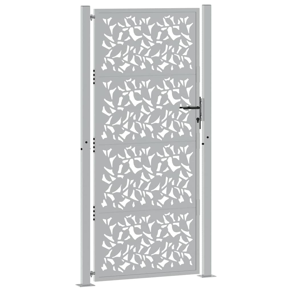 Garden Gate 105x205 cm Weathering Steel Leaf Design