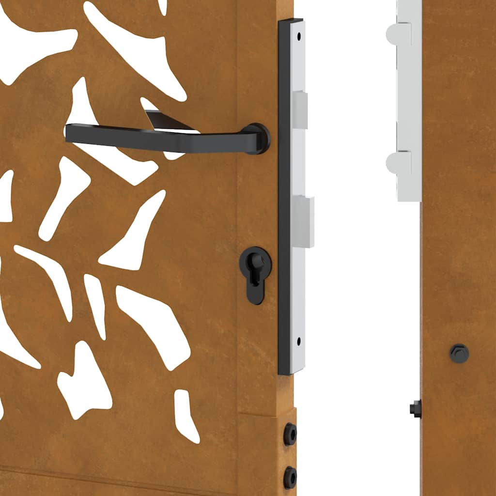 Garden Gate 105x205 cm Weathering Steel Leaf Design