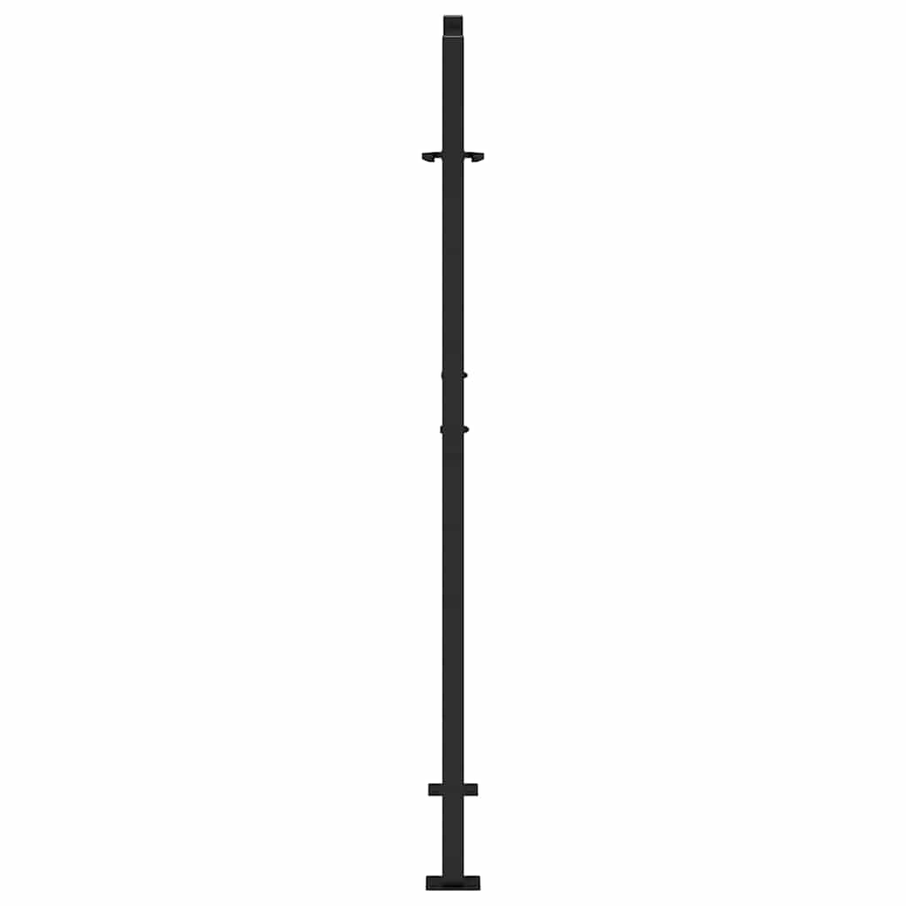 Garden Gate Black 105x155 cm Steel Wave Design