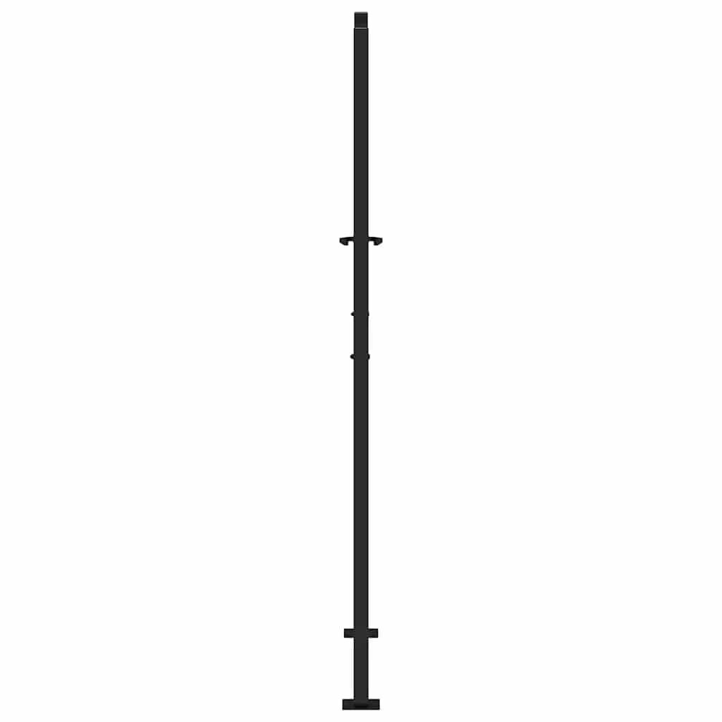 Garden Gate Black 105x180 cm Steel Wave Design