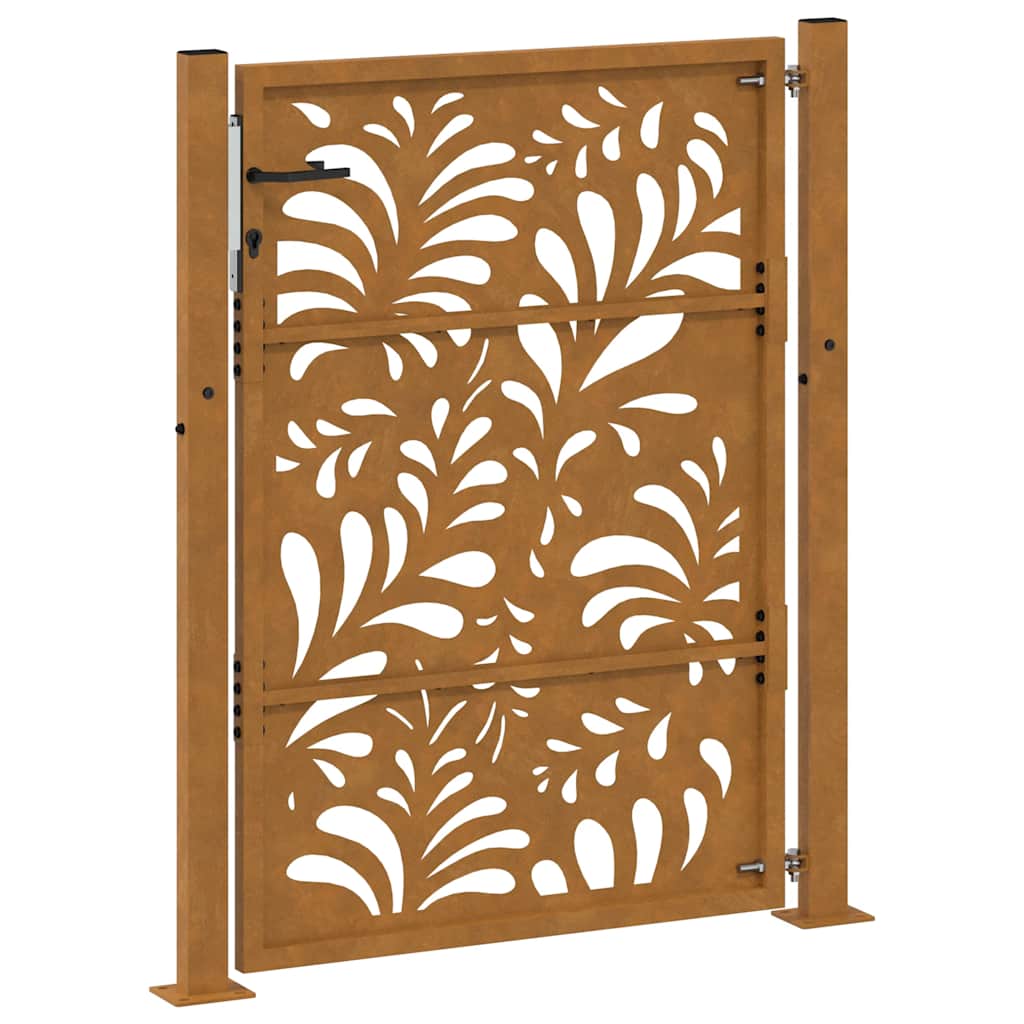Garden Gate 105x130 cm Weathering Steel Wave Design