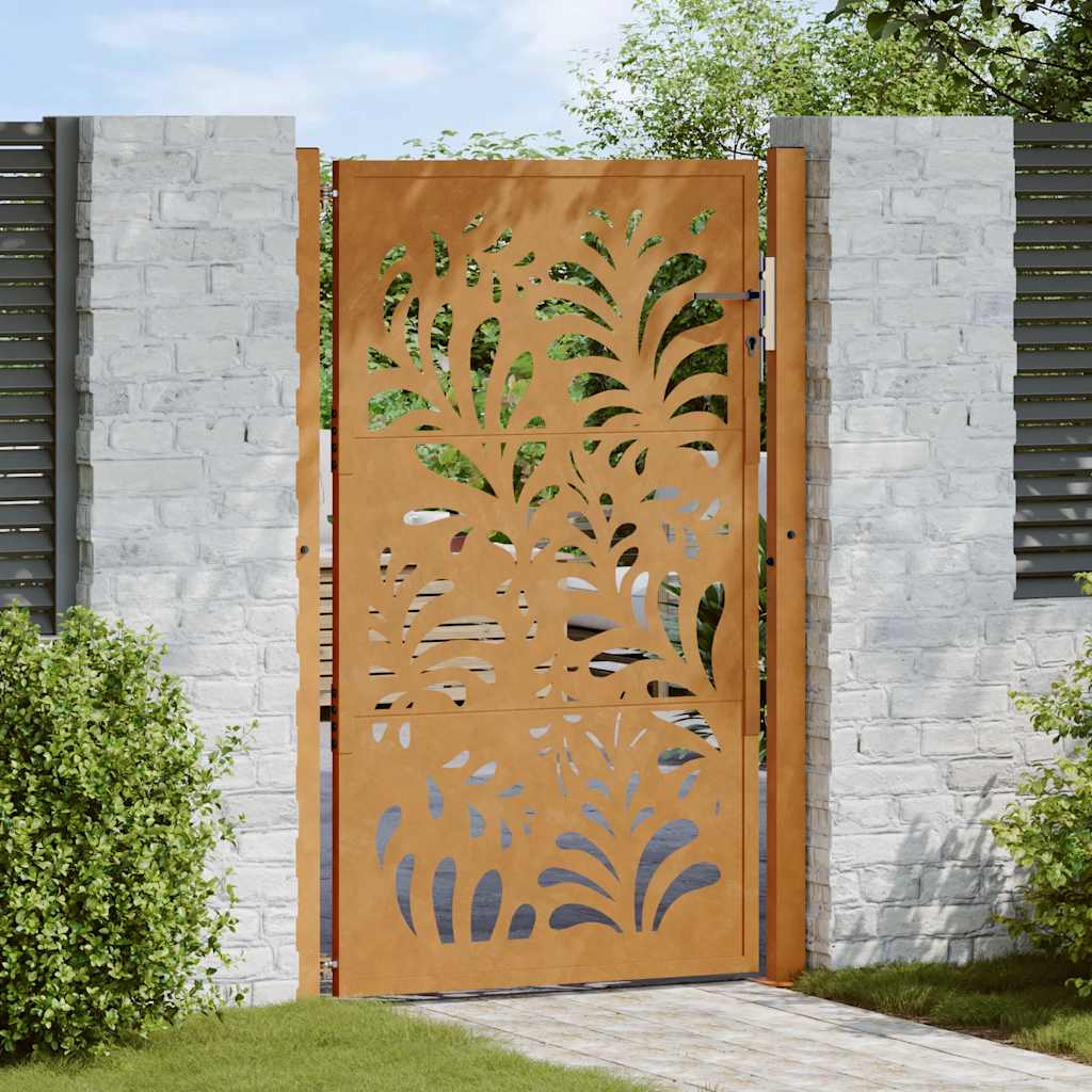 Garden Gate 105x155 cm Weathering Steel Wave Design