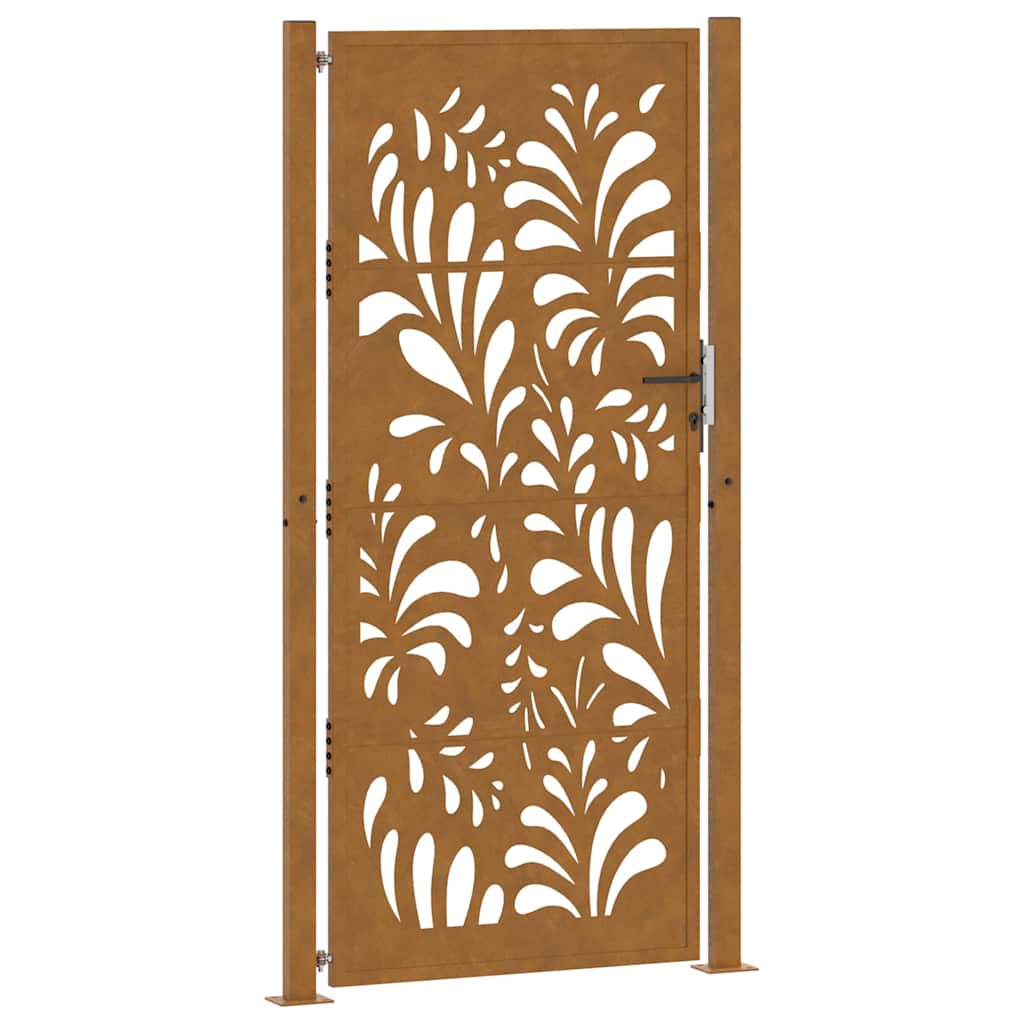 Garden Gate 105x205 cm Weathering Steel Wave Design