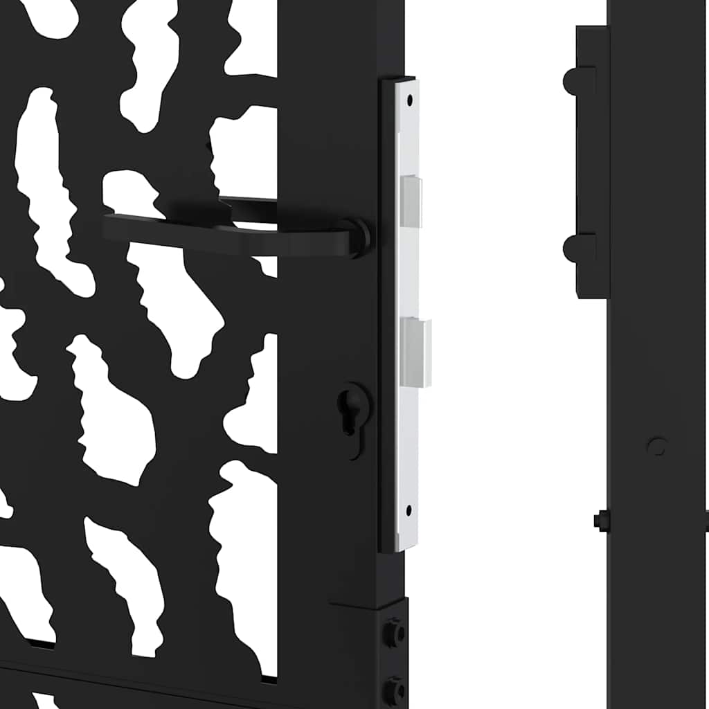 Garden Gate Black 105x106 cm Steel Trace Design