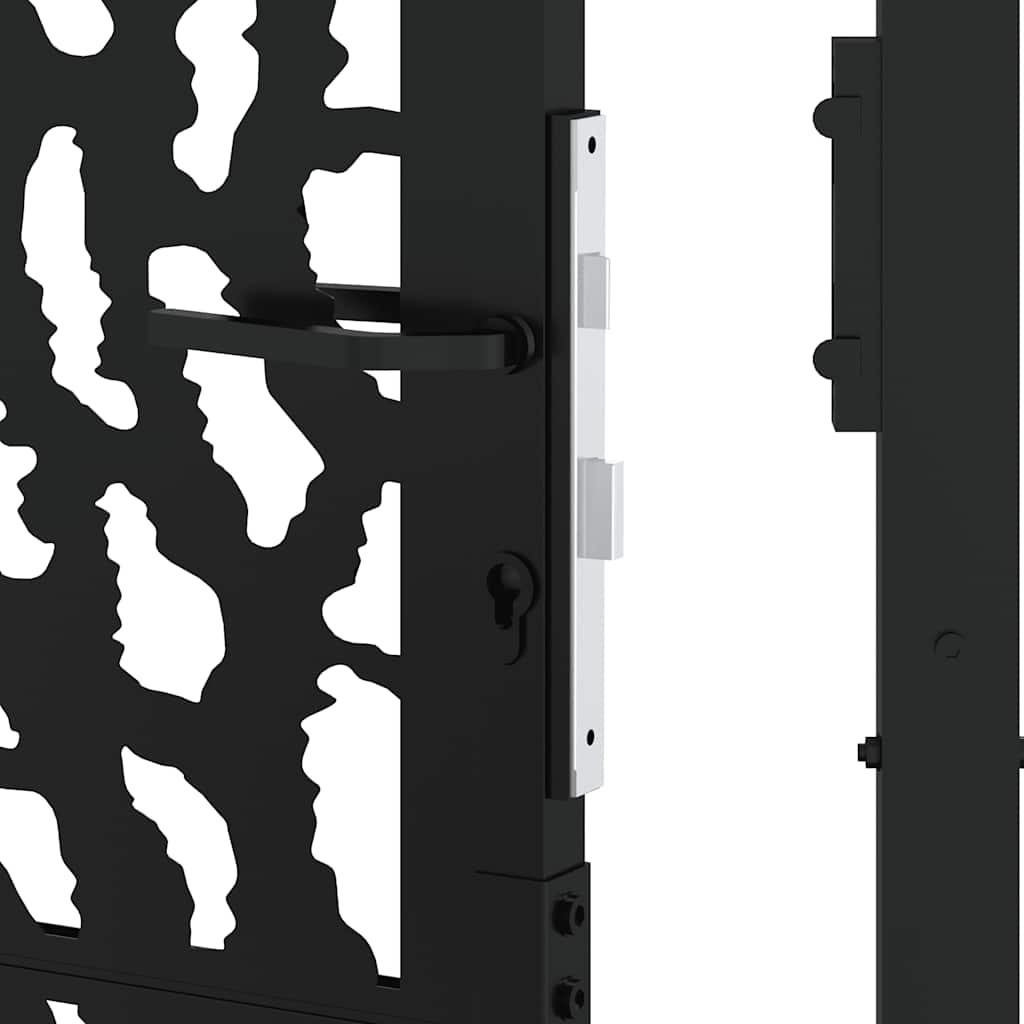 Garden Gate Black 105x155 cm Steel Trace Design