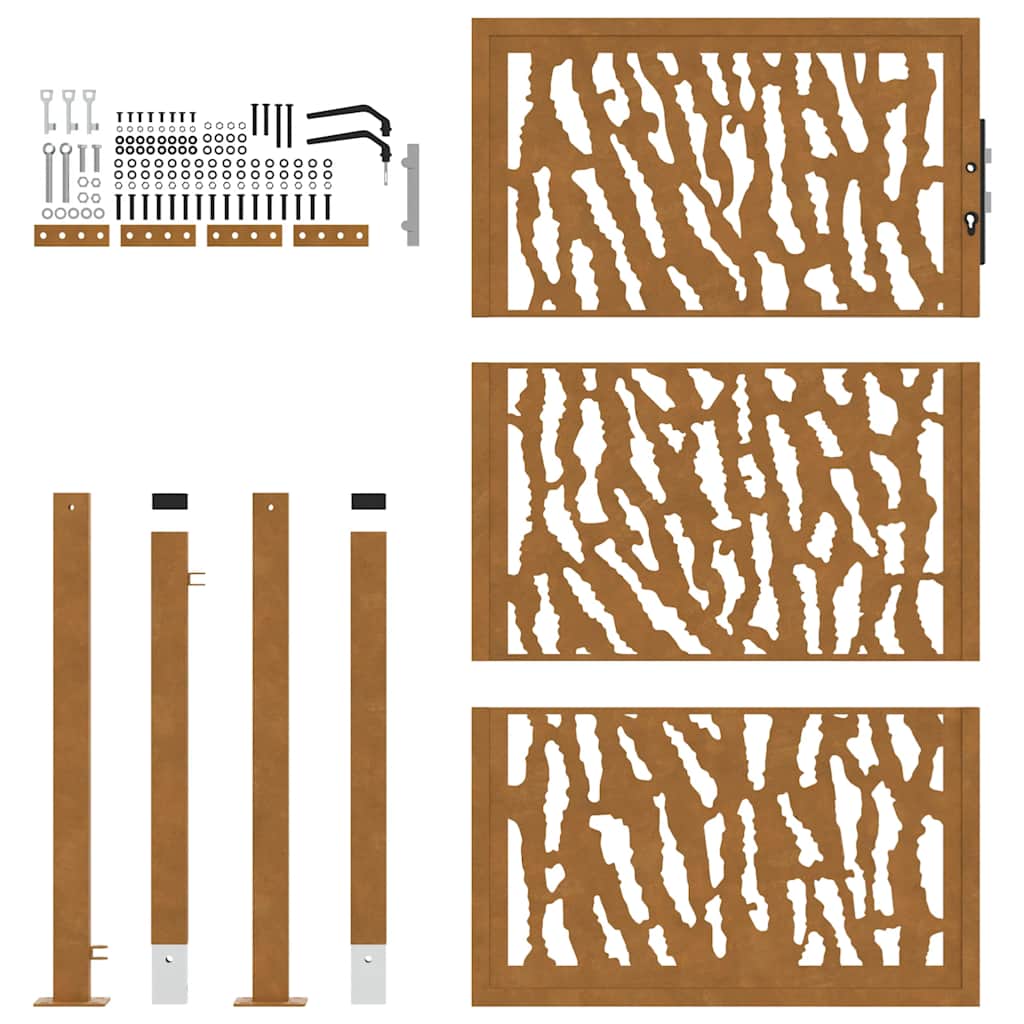 Garden Gate 105x155 cm Weathering Steel Trace Design