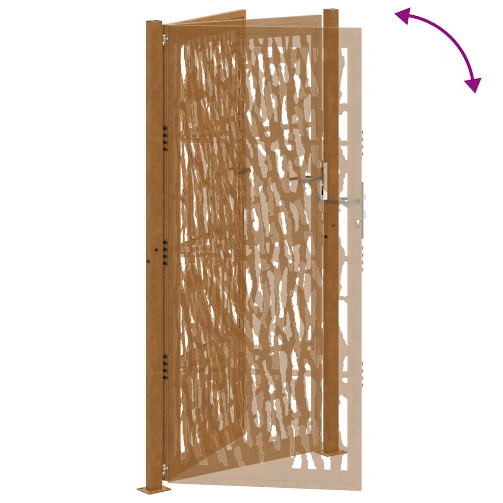Garden Gate 105x205 cm Weathering Steel Trace Design