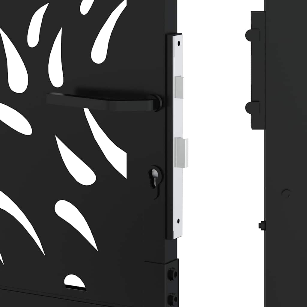 Garden Gate Black 105x130 cm Steel Flame Design