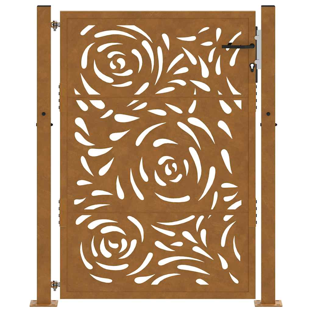Garden Gate 105x130 cm Weathering Steel Flame Design