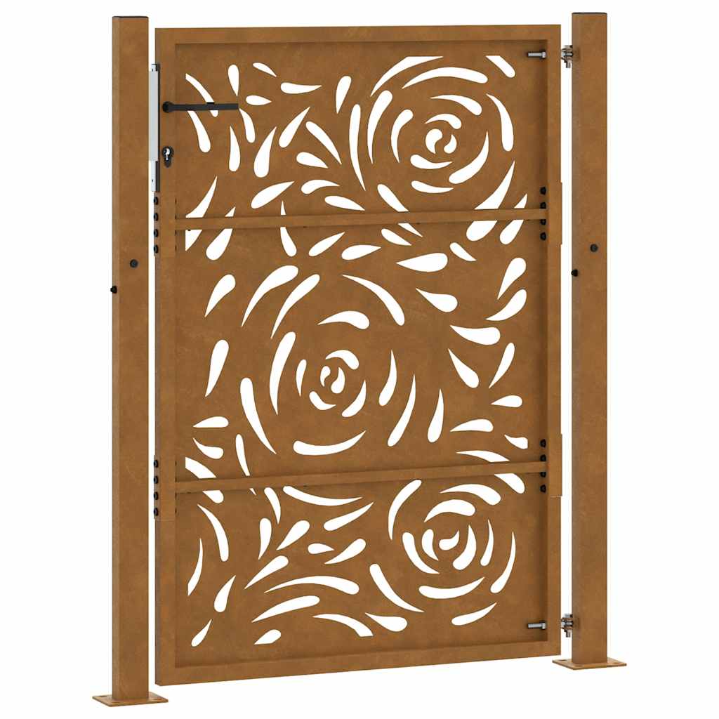Garden Gate 105x130 cm Weathering Steel Flame Design