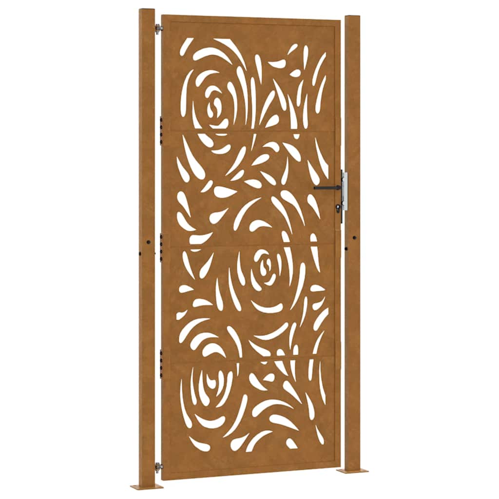 Garden Gate 105x205 cm Weathering Steel Flame Design