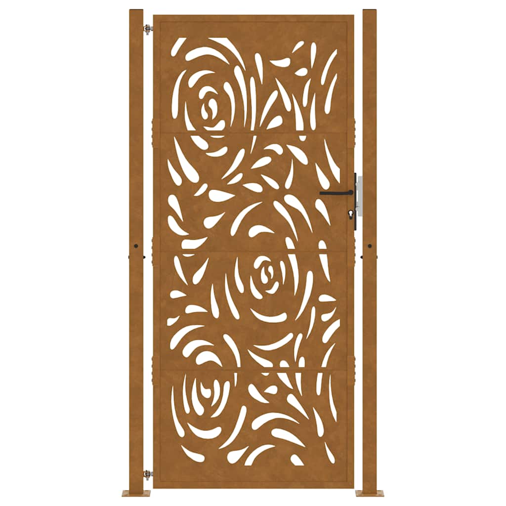 Garden Gate 105x205 cm Weathering Steel Flame Design