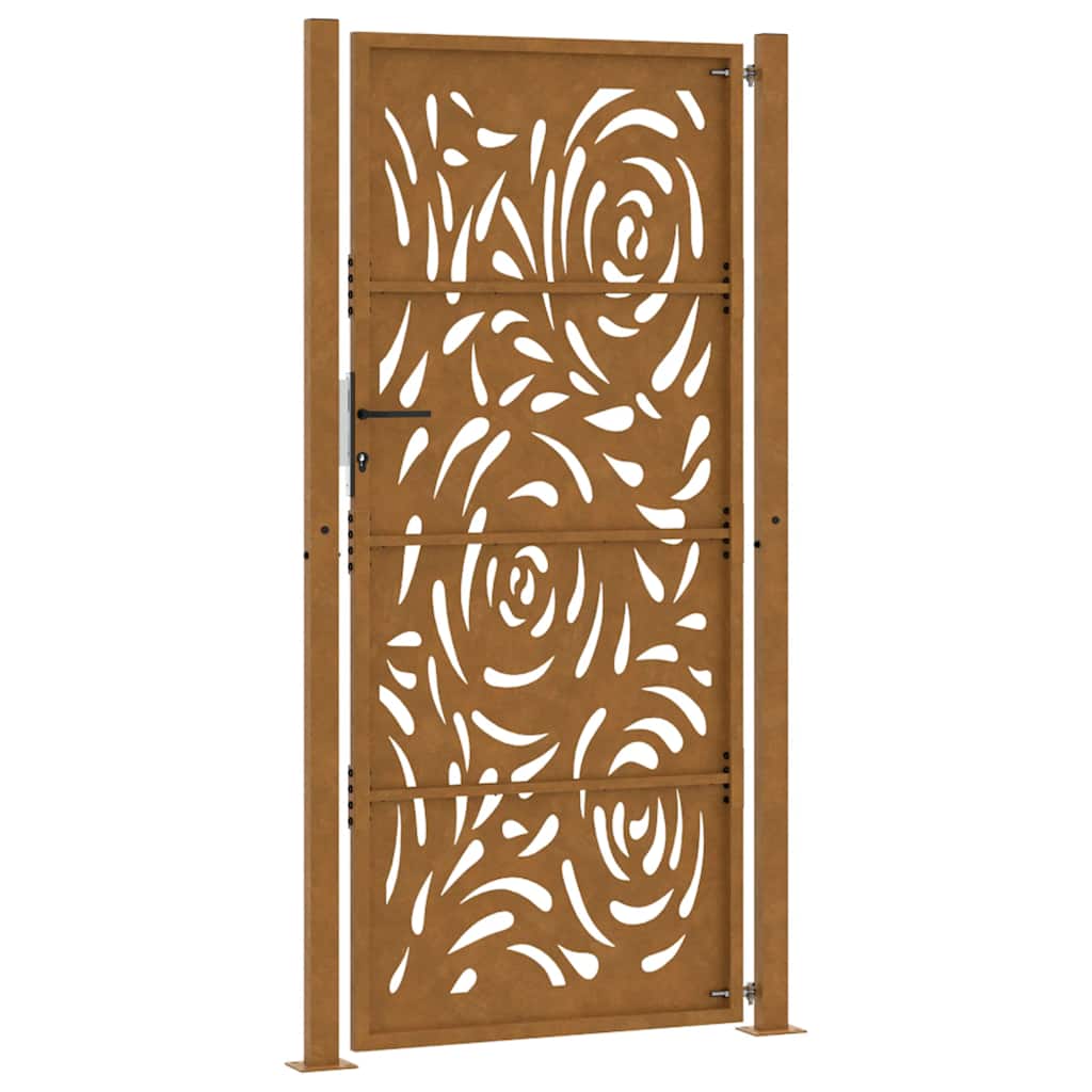 Garden Gate 105x205 cm Weathering Steel Flame Design