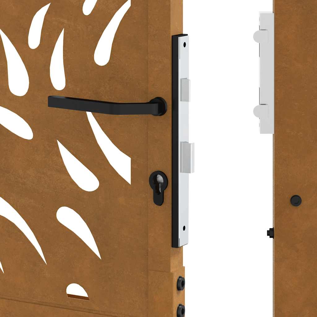 Garden Gate 105x205 cm Weathering Steel Flame Design