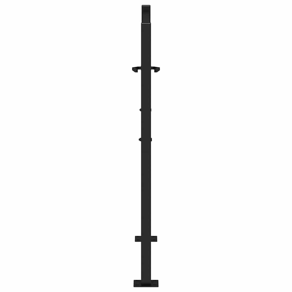Garden Gate Black 105x106 cm Steel Cross Design