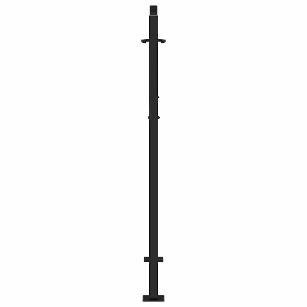 Garden Gate Black 105x130 cm Steel Cross Design