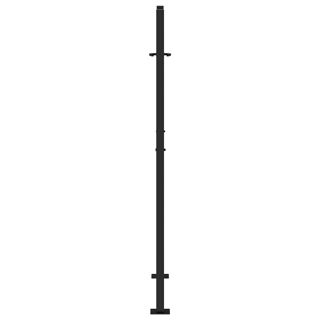 Garden Gate Black 105x155 cm Steel Cross Design