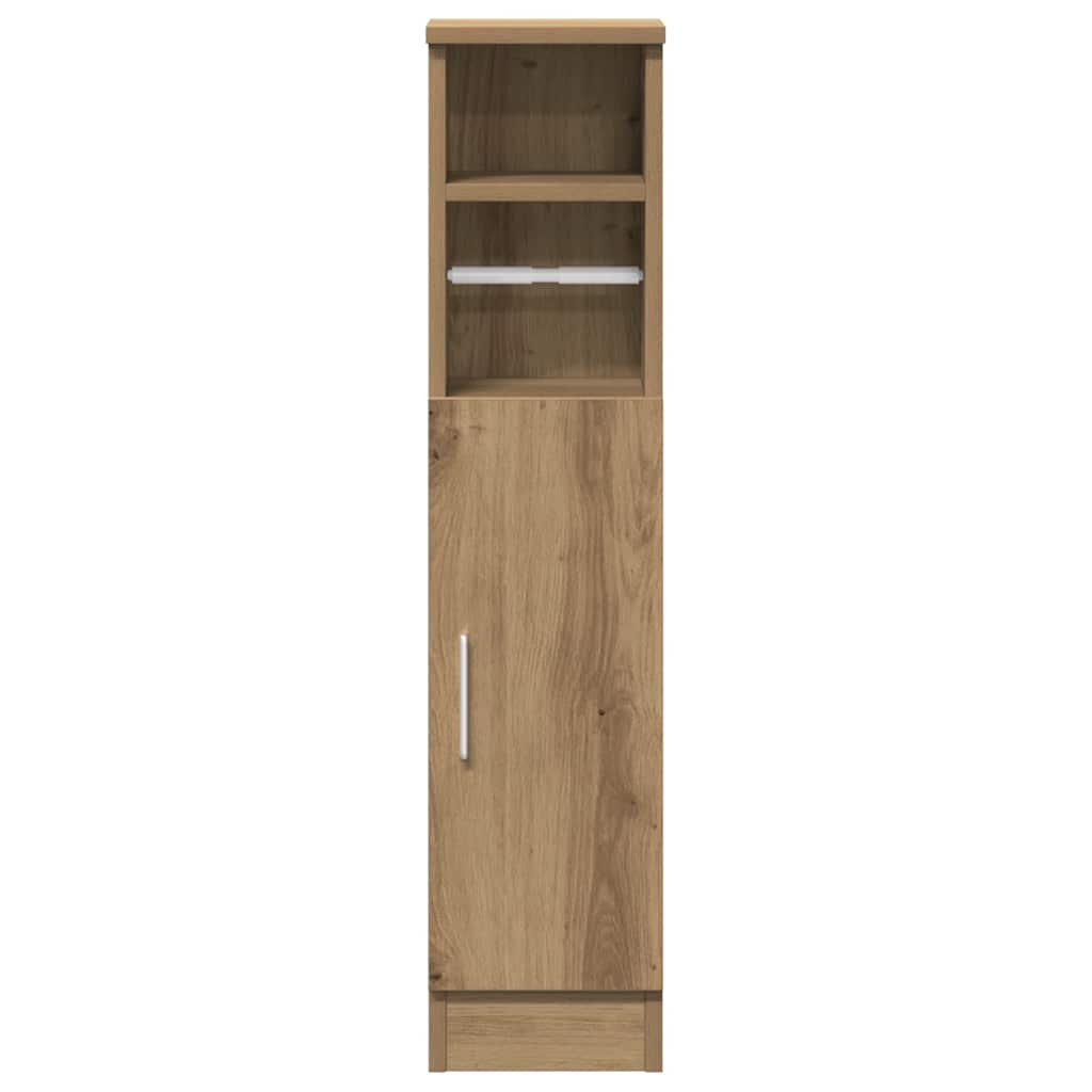 Bathroom Cabinet with Roll Holder Artisan Oak 20.5x22x90 cm