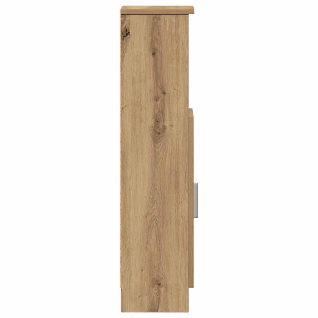 Bathroom Cabinet with Roll Holder Artisan Oak 20.5x22x90 cm