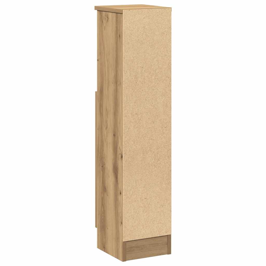 Bathroom Cabinet with Roll Holder Artisan Oak 20.5x22x90 cm
