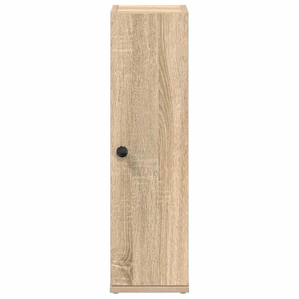 Bathroom Cabinet with Roll Holder Sonoma Oak 20.5x22x72 cm