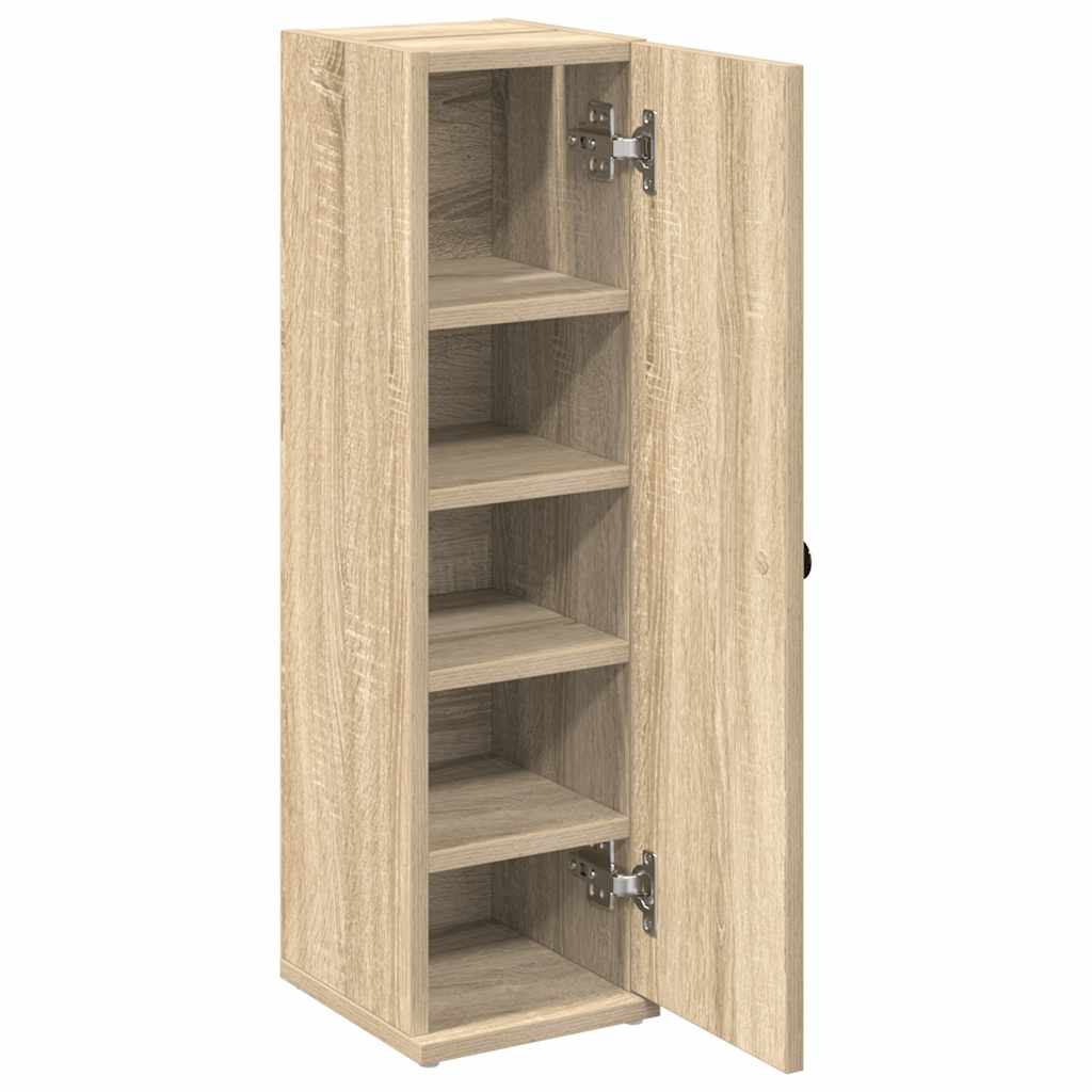 Bathroom Cabinet with Roll Holder Sonoma Oak 20.5x22x72 cm