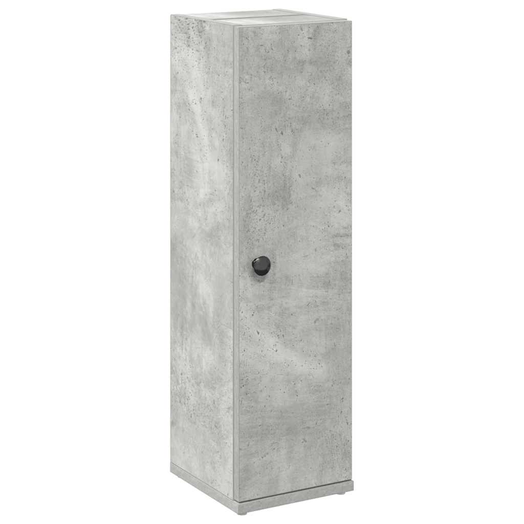 Bathroom Cabinet with Roll Holder Concrete Grey 20.5x22x72 cm