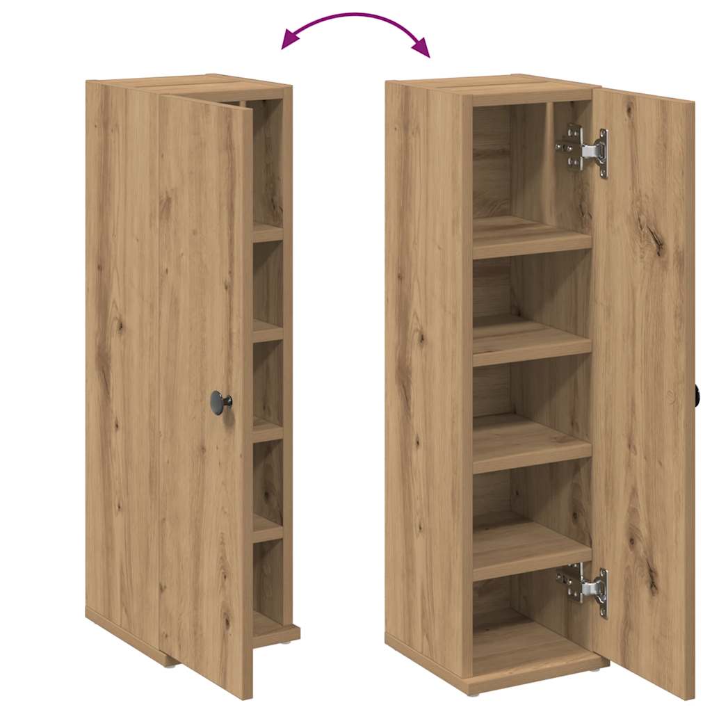 Bathroom Cabinet with Roll Holder Artisan Oak 20.5x22x72 cm